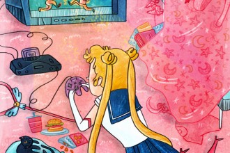 Arte de Irena Freitas para o Moon Power Zine