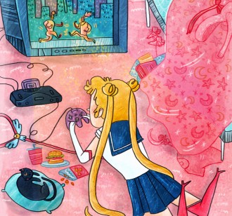 Arte de Irena Freitas para o Moon Power Zine