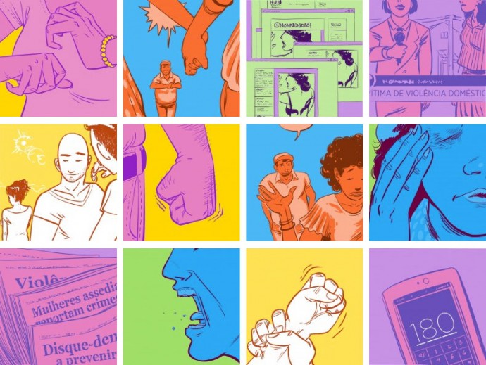 Ilustrações retiradas do Dossiê Violência Contra Mulheres