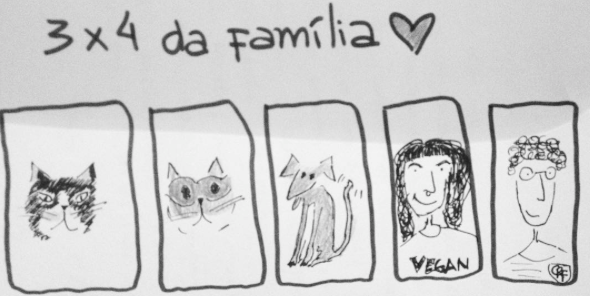 desenho que minha miga Elisa fez da galera que ia viajar, hahaha ♡