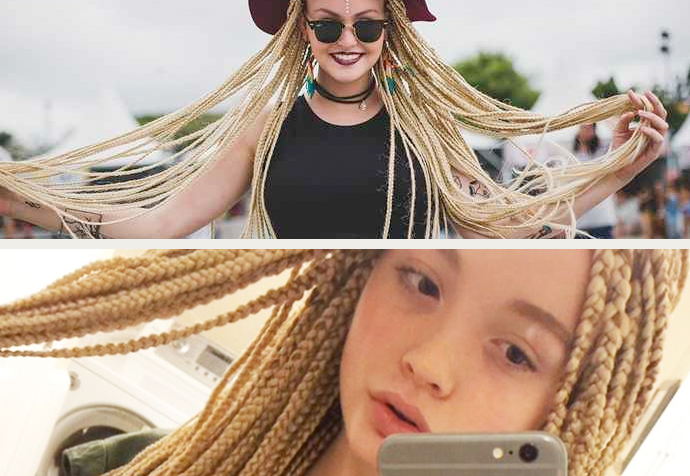 garotas brancas são consideradas estilosas por usarem box braids