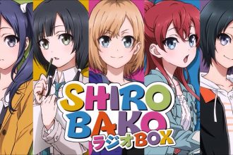 As protagonistas de Shirobako: Imai Midori, Yasuhara Ema, Aoi Miyamori, Sakaki Shizuka e Toudou Misa