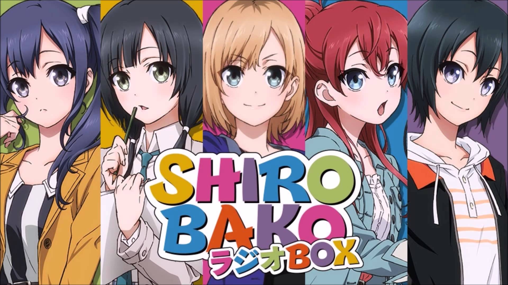As protagonistas de Shirobako: Imai Midori, Yasuhara Ema, Aoi Miyamori, Sakaki Shizuka e Toudou Misa