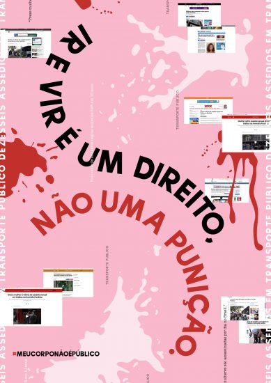 Arte de Lara Roncatti‎, texto criado colaborativamente pelo grupo Mad Women